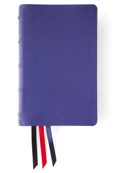 Cover for Zondervan · NIV, Side-Column Reference Bible, Personal Size, Premium Goatskin Leather, Blue, Premier Collection, Art Gilded Edges, Comfort Print (Læderbog) (2023)