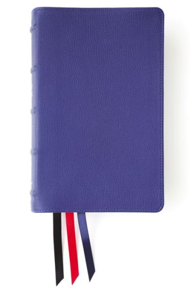 Cover for Zondervan · NIV, Side-Column Reference Bible, Personal Size, Premium Goatskin Leather, Blue, Premier Collection, Art Gilded Edges, Comfort Print (Lederbuch) (2023)