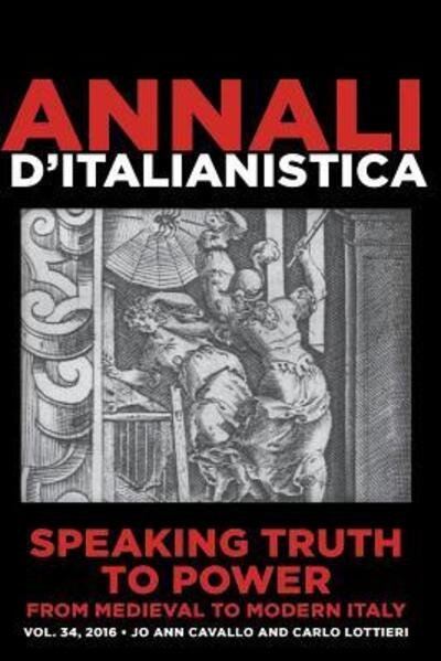 Cover for Jo Ann Cavallo et alii · Speaking Truth to Power from Medieval to Modern Italy (Taschenbuch) (2016)