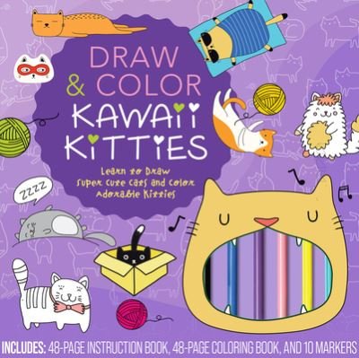 Cover for Editors of Rock Point · Draw &amp; Color Kawaii Kitties Kit (Bog) (2022)