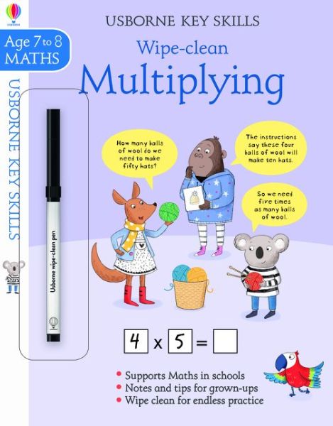 Wipe-Clean Multiplying 7-8 - Key Skills - Holly Bathie - Books - Usborne Publishing Ltd - 9781474951135 - April 2, 2020