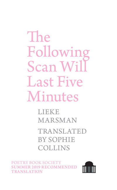 Cover for Lieke Marsman · The Following Scan Will Last Five Minutes - Pavilion Poetry (Paperback Book) (2019)