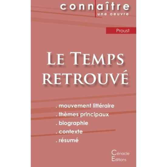 Cover for Marcel Proust · Fiche de lecture Le Temps retrouve de Marcel Proust (Analyse litteraire de reference et resume complet) (Paperback Book) (2022)