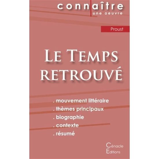 Cover for Marcel Proust · Fiche de lecture Le Temps retrouve de Marcel Proust (Analyse litteraire de reference et resume complet) (Paperback Bog) (2022)