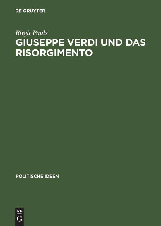 Cover for B. Pauls · Verdi u.d.Risorgimento (Book) [German edition] (1996)