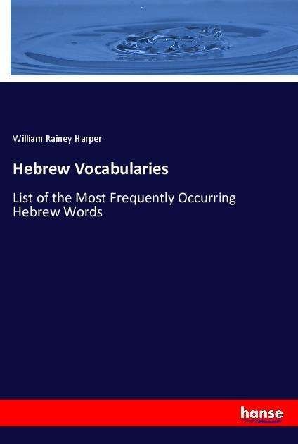 Cover for Harper · Hebrew Vocabularies (Buch) (2022)