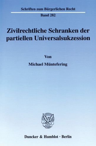 Cover for Müntefering · Zivilrechtliche Schranken d (Book) (2003)