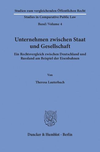 Cover for Lauterbach · Unternehmen zwischen Staat u (Book) (2018)