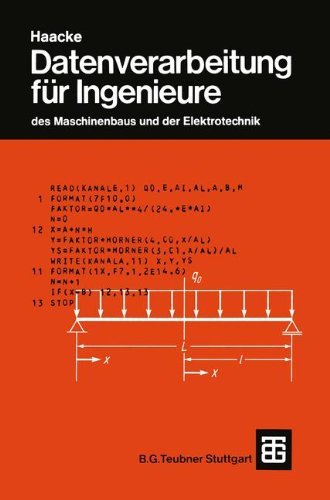 Cover for Jurgen Becker · Datenverarbeitung Fur Ingenieure: Des Maschinenbaus Und Der Elektrotechnik (Pocketbok) [1973 edition] (1973)