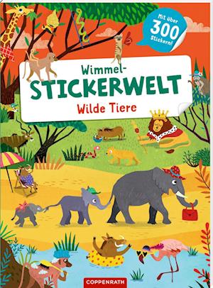 Cover for Mariana Ruiz Johnson · Wimmel-Stickerwelt – Wilde Tiere (Book) (2024)