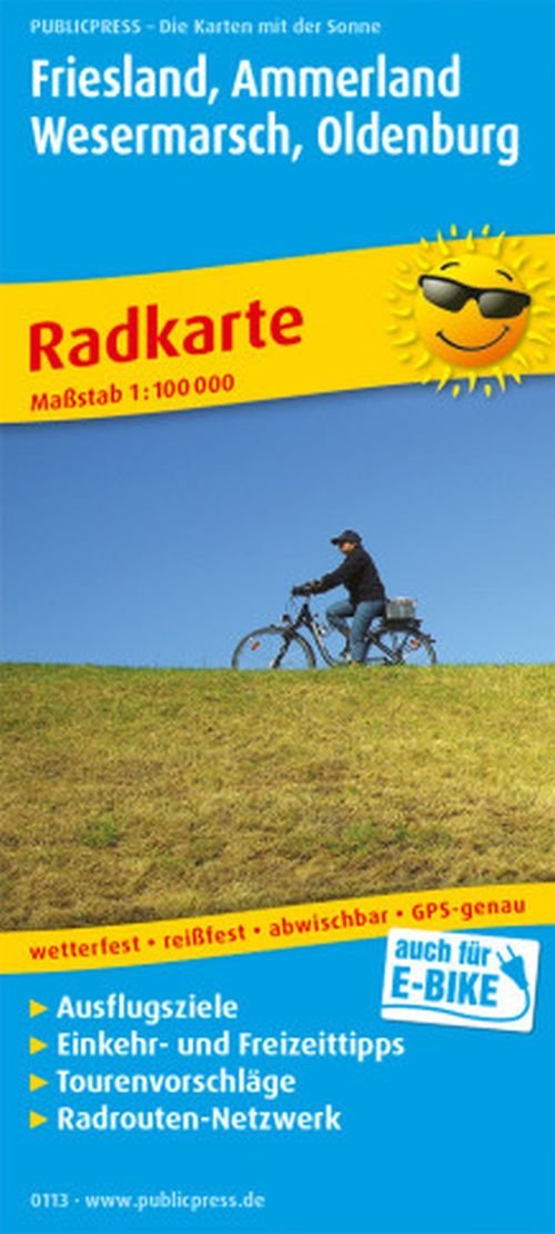Cover for Publicpress · Friesland, Ammerland, Wesermarsch, Oldenburg Radkarte mit Ausflugszielen, Einkehr- &amp; Freizeittipps (Hardcover Book) (2018)