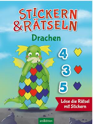 Cover for Sabine Sauter · Stickern &amp; Rätseln ab 3: Stickern &amp; Rätseln – Drachen (Book) (2024)