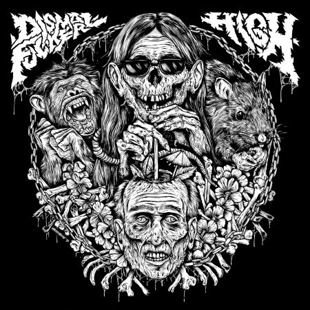 Cover for Dismalfucker / High · Dismalfucker Vs. High (LP) [Limited edition] (2018)