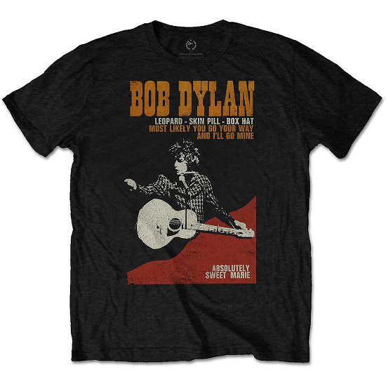 Cover for Bob Dylan · Bob Dylan Unisex T-Shirt: Sweet Marie (T-shirt) [size L] [Black - Unisex edition] (2020)