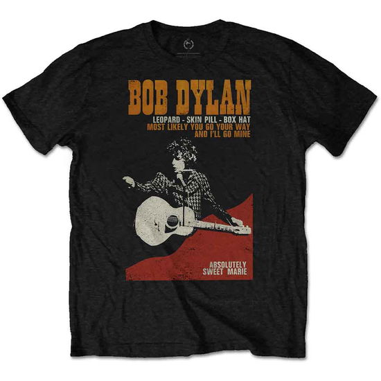 Bob Dylan Unisex T-Shirt: Sweet Marie - Bob Dylan - Produtos - MERCHANDISE - 5056368603136 - 23 de janeiro de 2020