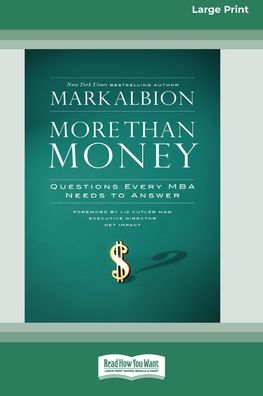 Cover for Mark Albion · More than Money (Paperback Book) (2009)