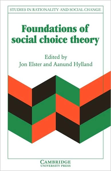 Cover for Jon Elster · Foundations of Social Choice Theory - Studies in Rationality and Social Change (Pocketbok) (1989)