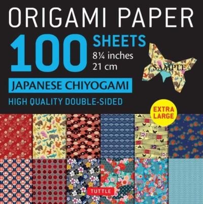 Origami Paper 100 sheets Japanese Chiyogami 8 1/4" (21 cm): Extra Large Double-Sided Origami Sheets Printed with 12 Different Patterns (Instructions for 5 Projects Included) - Tuttle Studio - Książki - Tuttle Publishing - 9780804855136 - 1 listopada 2022