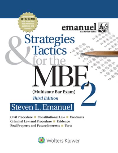 Cover for Steven L. Emanuel · Strategies and Tactics for the MBE II (Book) (2020)