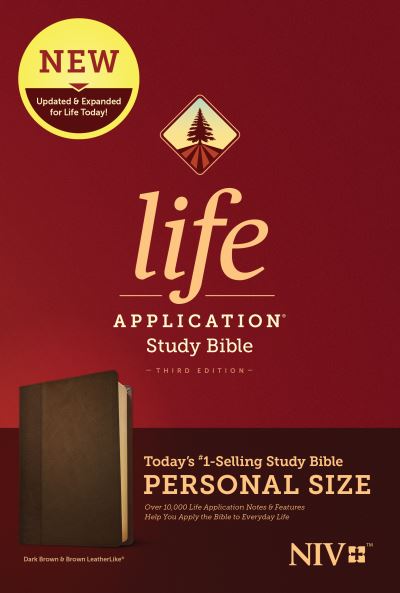 Cover for Tyndale · NIV Life Application Study Bible, Third Edition, Personal Size (Leatherlike, Dark Brown / Brown) (Leather Book) (2020)