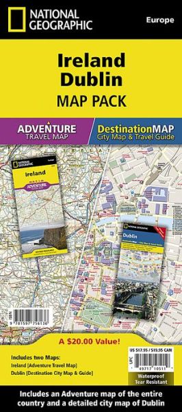 Cover for National Geographic Maps - Adventure · Ireland, Dublin, Map Pack Bundle: Travel Maps International Adventure / Destination Map (Map) [2015th edition] (2022)