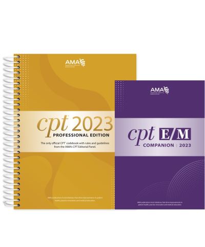 Cover for American Medical Association · CPT Professional 2023 and e/M Companion 2023 Bundle (Book) (2022)