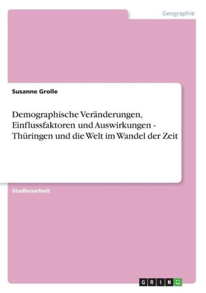 Cover for Grolle · Demographische Veränderungen, Ei (Bog) [German edition] (2013)