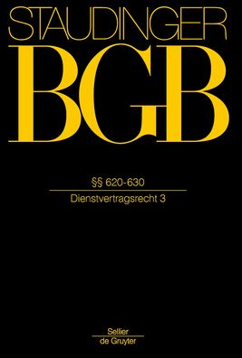 Bgb.§§ 620-630 - Staudinger - Books -  - 9783805912136 - July 25, 2016