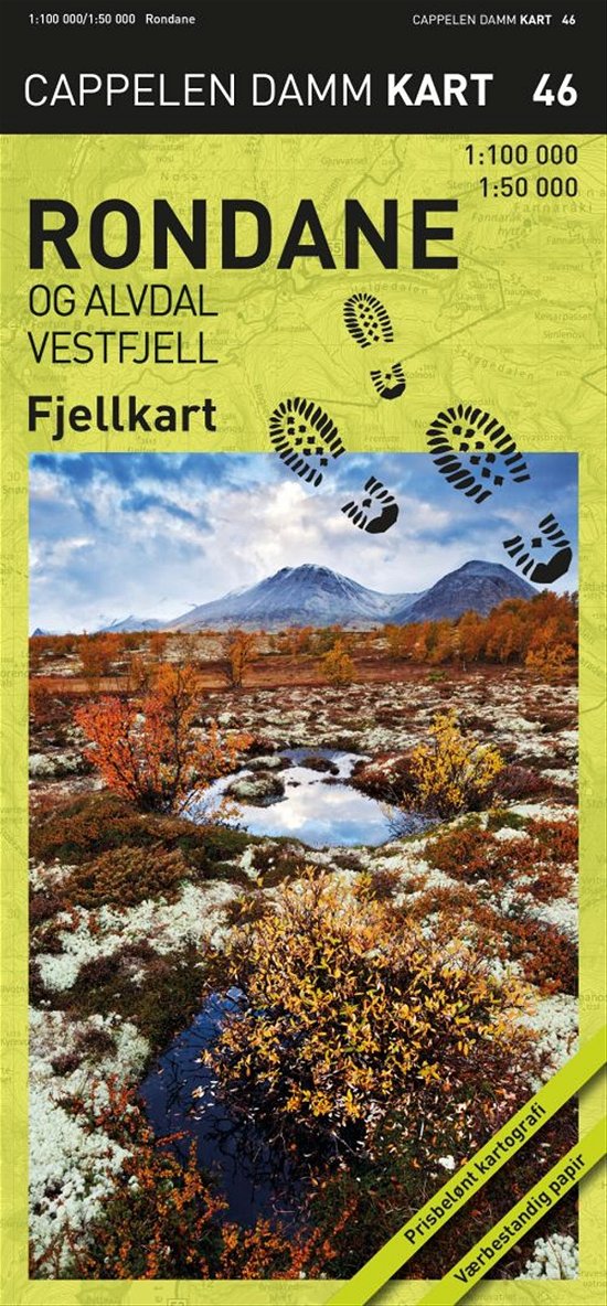 Cover for Cappelen Damm · CK: Rondane og Alvdal vestfjell : fjellkart (Gebundenes Buch) (2018)