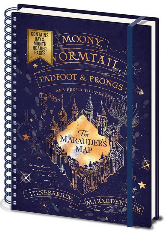 Harry Potter (Marauders Map) A4 Wiro Notebook - Harry Potter - Merchandise -  - 5051265740137 - 9. marts 2023