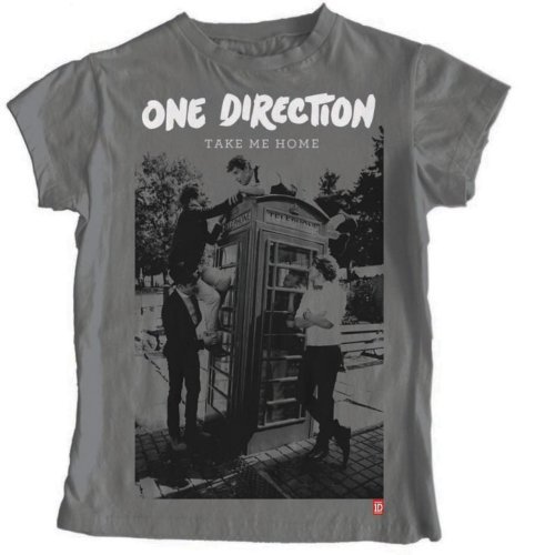 Cover for One Direction · One Direction Ladies T-Shirt: Take Me Home Album (Skinny Fit) (T-shirt) [size S] [Grey - Ladies edition]