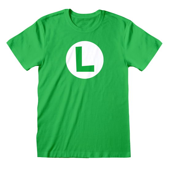 Cover for Nintendo: Super Mario · Luigi Badge (T-Shirt Unisex Tg. M) (N/A)