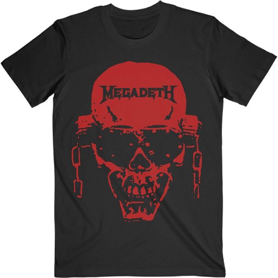 Cover for Megadeth · Megadeth Unisex T-Shirt: Vic Hi-Contrast Red (T-shirt) [size S] [Black - Unisex edition]