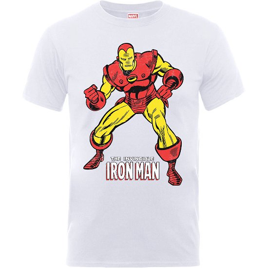 Cover for Marvel Comics · Marvel: Iron Man Pose White (T-Shirt Bambino 7/8 Anni) (N/A) [size M] [White - Kids edition]