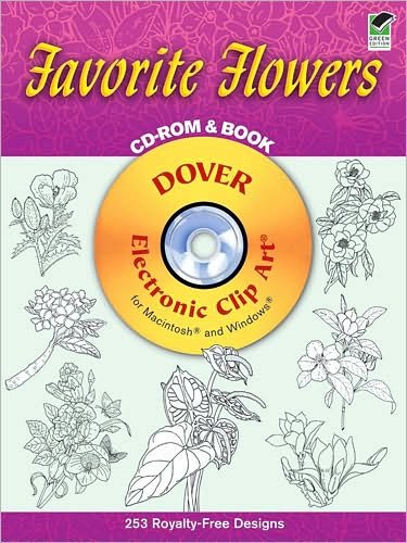 Cover for Dover Dover · Favorite Flowers CD-ROM and Book - Dover Electronic Clip Art (Hörbuch (CD)) [Unabridged edition] (2002)