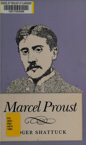 Cover for Roger Shattuck · Marcel Proust (Hardcover Book) (1982)