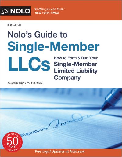 Cover for David M Steingold · Nolo's Guide to Single-Member Llcs (Paperback Bog) (2022)