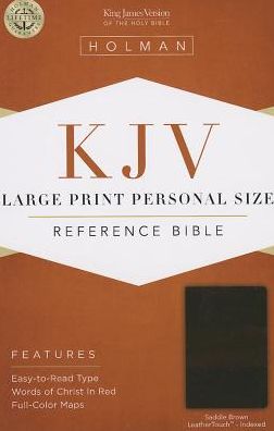 Cover for Broadman &amp; Holman Publishers · Large Print Personal Size Reference Bible-kjv (Leather Book) [Saddle Brown Imitation] (2013)