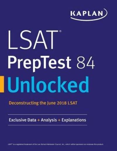 Cover for Kaplan Test Prep · LSAT PrepTest 84 Unlocked (Paperback Book) (2019)