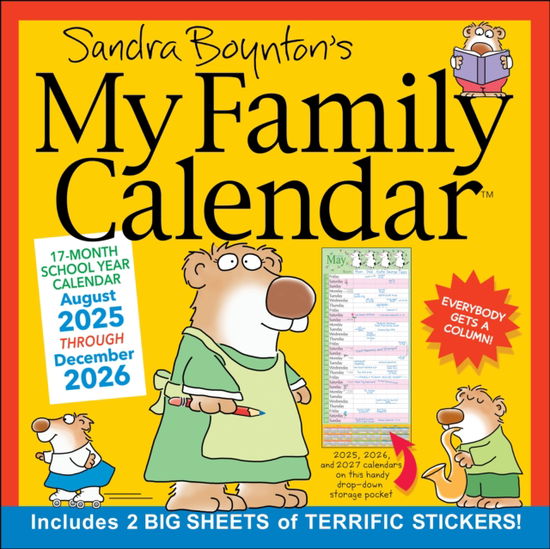 Cover for Sandra Boynton · Sandra Boynton's 17-Month 2025-2026 My Family Wall Calendar (Calendar) (2025)