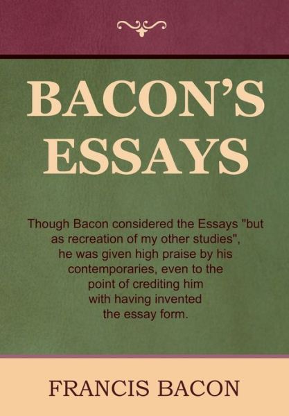 Cover for Francis Bacon · Bacon's Essays (Hardcover bog) (2020)