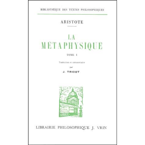 Cover for Aristote · La Metaphysique (2 Volumes) (French Edition) (Paperback Book) [French edition] (1986)