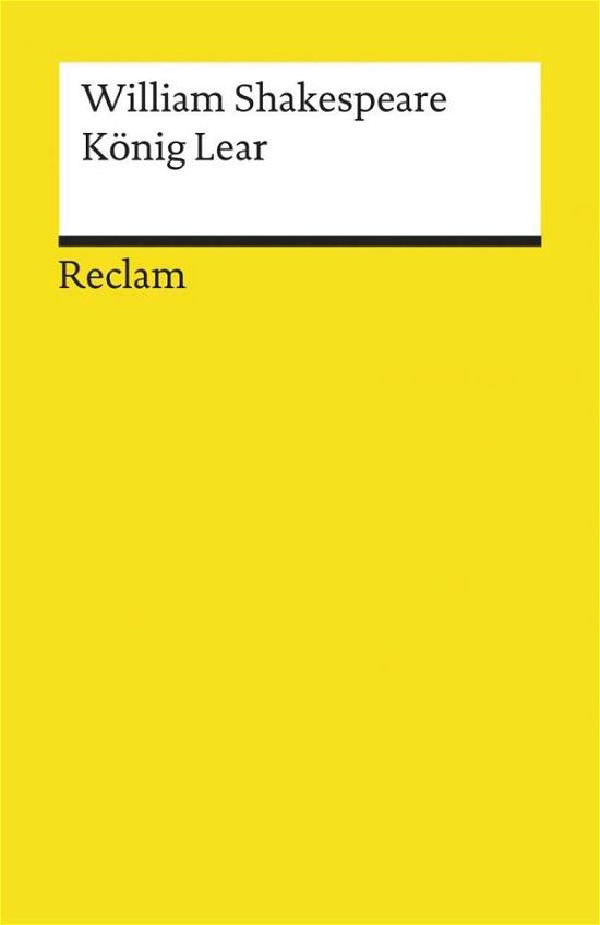 Cover for William Shakespeare · Koenig Lear (Paperback Book) (1999)