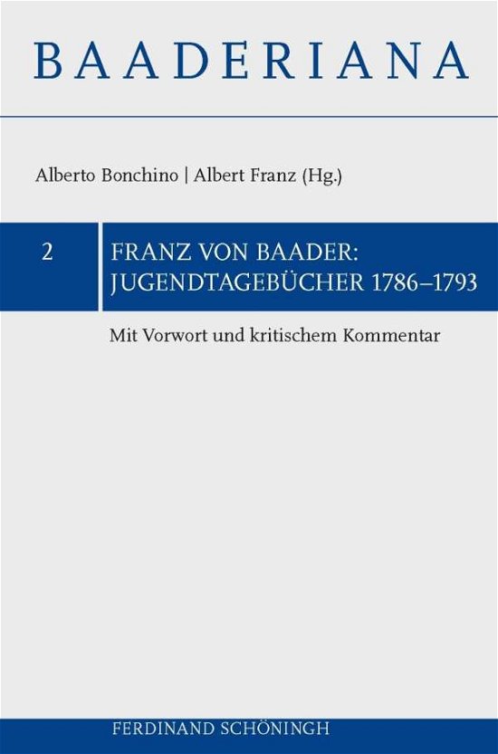Cover for Baader · Jugendtagebücher 1786-1793 (Book) (2017)