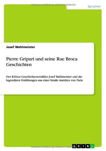 Cover for Josef Mahlmeister · Pierre Gripari Und Seine Rue Broca Geschichten (Paperback Book) [German edition] (2012)