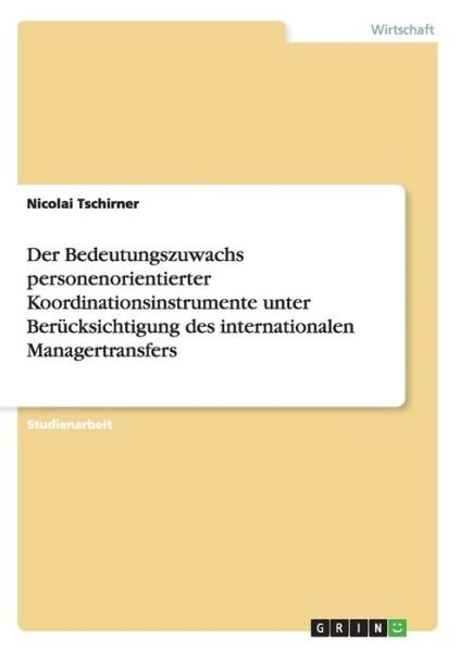 Cover for Tschirner · Der Bedeutungszuwachs persone (Book) (2015)