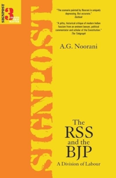 The RSS and the BJP - A. G. Noorani - Books - Manohar Publishers and Distributors - 9788187496137 - March 1, 2020