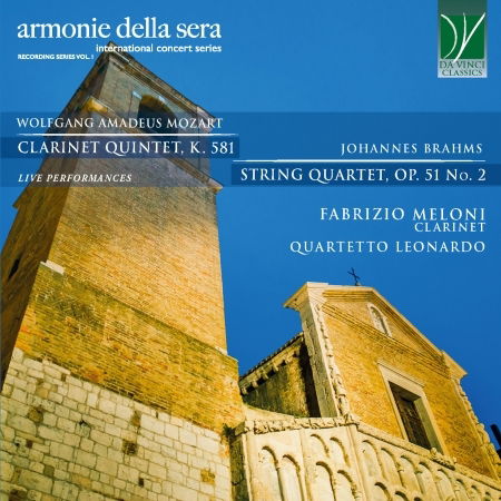 Cover for Meloni, Fabrizio / Quartetto Leonardo · Mozart: Clarinet Quintet K. 581 / Brahms: String Quarte (CD) (2022)