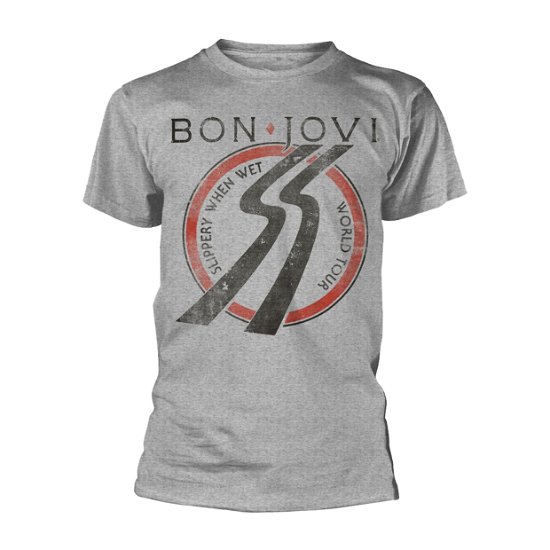 Cover for Bon Jovi · Slippery when Wet Tour (T-shirt) [size XXL] [Grey edition] (2017)