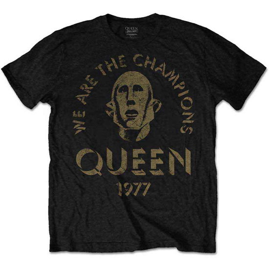 Queen Unisex T-Shirt: We Are The Champions - Queen - Produtos - Bravado - 5055979965138 - 